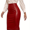 Elena | Strakke Hoge Taille Midi Rok