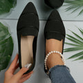 Lucia | Puntige Gebreide Flats