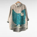 Keisha | Moderne Kippenprint Blouse