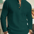 Jonathan | Textured Long Sleeve Henley Shirt