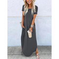 Kaylee | Casual Zomer Ronde Hals Maxi Jurk