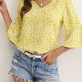 Lorraine | Bloemige Blouse met Ruffle-Mouwen