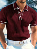 Logan | Kleurgeblocte Korte Mouwen Polo Shirt