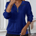 Georgia | Getextureerde Half-Zip Sweatshirt