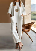 Amely | Elegante Jumpsuit met Brede Mouwen en Zakjes