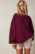 Paula | Gestreepte Ronde Hals Pullover