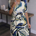 Ramona | Kunstzinnige Print Shift Jurk