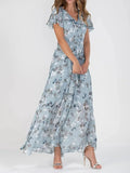 Lilia | Elegante Korte Mouwen Bloemenjurk