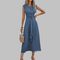 Alayna | Elegante Mouwloze Maxi-jurk met Ronde Hals