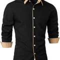 Lucille | Contrast-Trim Lange Mouw Shirt