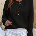 Cecilia | Geribbelde Henley Trui