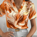 Joanna | Kunstzinnige Swirl-Print Blouse