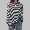 Margaret | Casual Lange Mouwen Gestreepte Sweatshirt