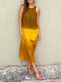 Katie | Mouwloze Zomerjurk met Ronde Hals