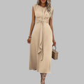 Alayna | Elegante Mouwloze Maxi-jurk met Ronde Hals