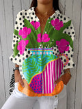 Nancy | Stijlvolle Multicolor Bloem Blouse