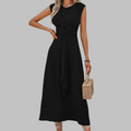 Alayna | Elegante Mouwloze Maxi-jurk met Ronde Hals