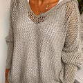Delaney | Relaxed Open-Knit Hooded Sweater