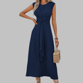 Alayna | Elegante Mouwloze Maxi-jurk met Ronde Hals