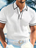 Logan | Kleurgeblocte Korte Mouwen Polo Shirt