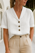 Constance | Verfijnde Blouse met Knopen aan de Voorkant