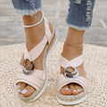 Aria | Gevlochten Touw Platform Sandalen