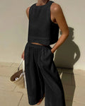 Karina | Casual Mouwloze Capri Broek Set