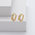 Diana | Elegante Zilver en Gouden Blad Oorbellen