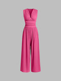 Vivian | Chic Mouwloze Wijde Jumpsuit