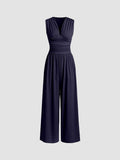 Vivian | Chic Mouwloze Wijde Jumpsuit