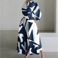 Alora | Elegante Maxi Jurk met Vooroverlap en Kraag
