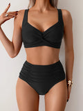 Luna | Elegante Hoge Taille Klassieke Bikini Set