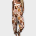 Noelle | Retro Elegante Bloemenprint Jumpsuit