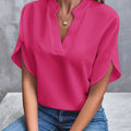 Nicole | Elegante Drapé V-Hals Blouse