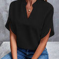 Nicole | Elegante Drapé V-Hals Blouse