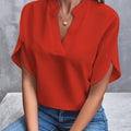 Nicole | Elegante Drapé V-Hals Blouse