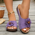 Melanie | Bloemige Comfort Wedge Sandalen