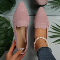 Lucia | Puntige Gebreide Flats