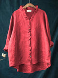 Eliza | Casual Ruffle V-Hals Blouse