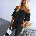 Carmella | Stijlvolle Off Shoulder Taille-Tie Jumpsuit