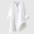 Carina | Verfijnde V-Hals Knopshirt