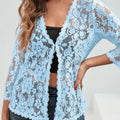 Cassandra | Bloemrijke Opengewerkte Cardigan
