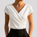 Gemma | Draped Wrap-Front Blouse