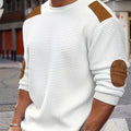 Aaron | Textured Elbow-Patch Pullover