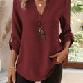 Corinne | Verfijnde V-Hals Blouse