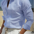 Spencer | Textured Striped Long-Sleeve Shirt