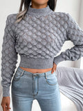 Melanie | Textured Cropped Sweater