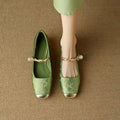 Camille | Vintage Vlecht Pearl Strap Schoenen