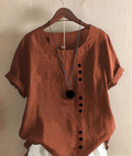 Olivia | Moeiteloze Knopdetail Zomerblouse