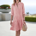 Ashley | Breezy Gestreepte Zomerjurk